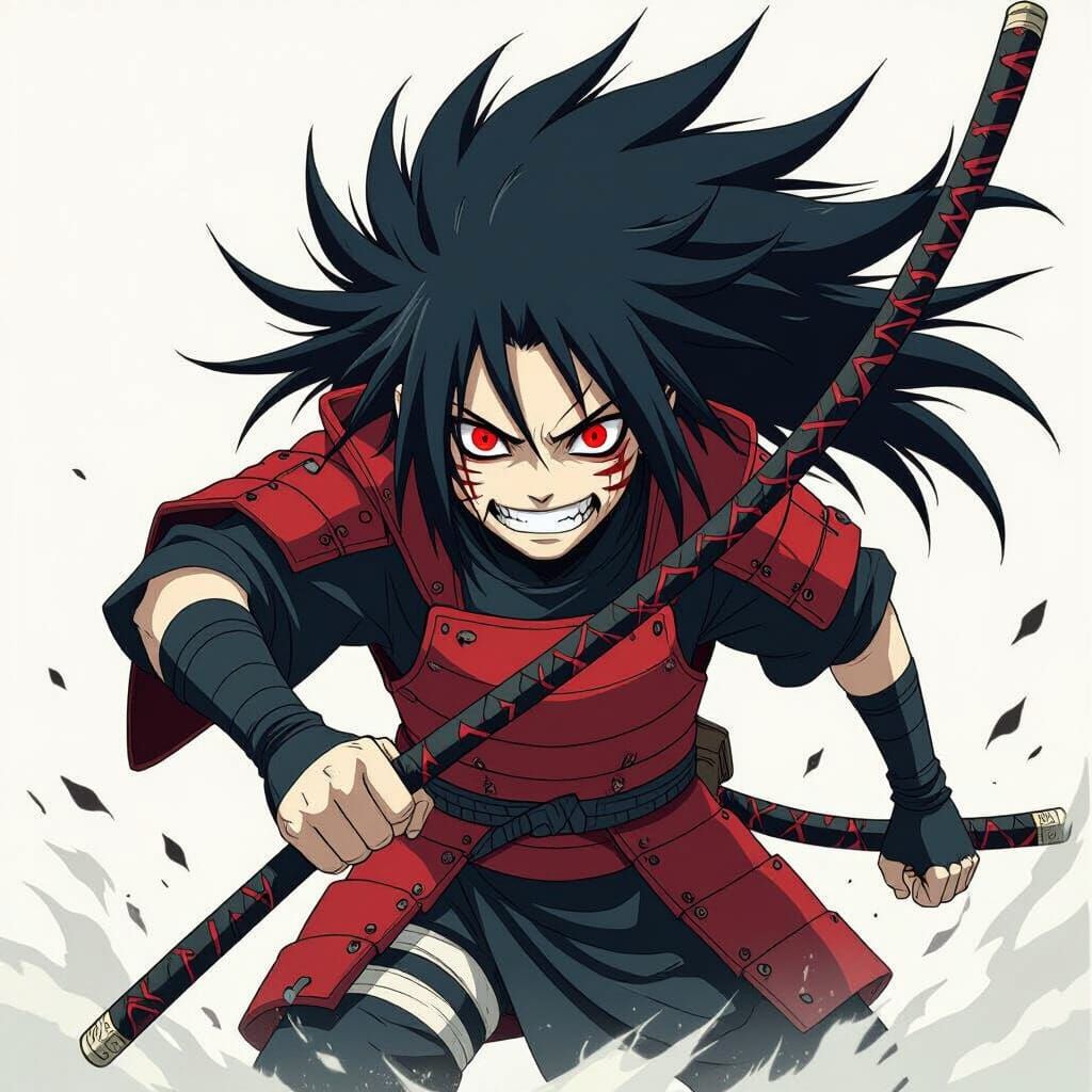 Terrifying Anime Demon Character with Dark Spear