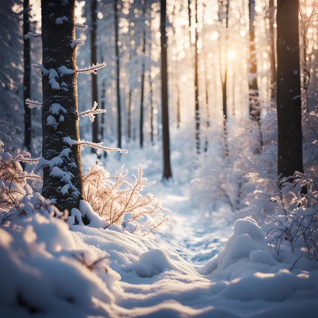 Snowy Forest Landscape Photography: Winter Wonderland