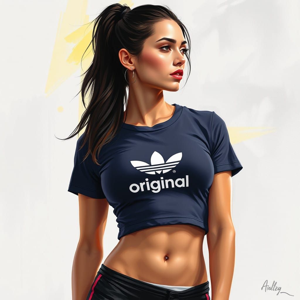 ("♀️riginal") fitted cropped T-shirt Logo