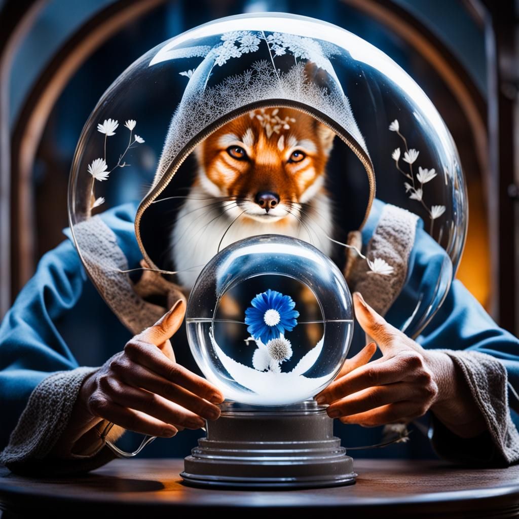 Surreal Fox Photogram in the Style of Man Ray