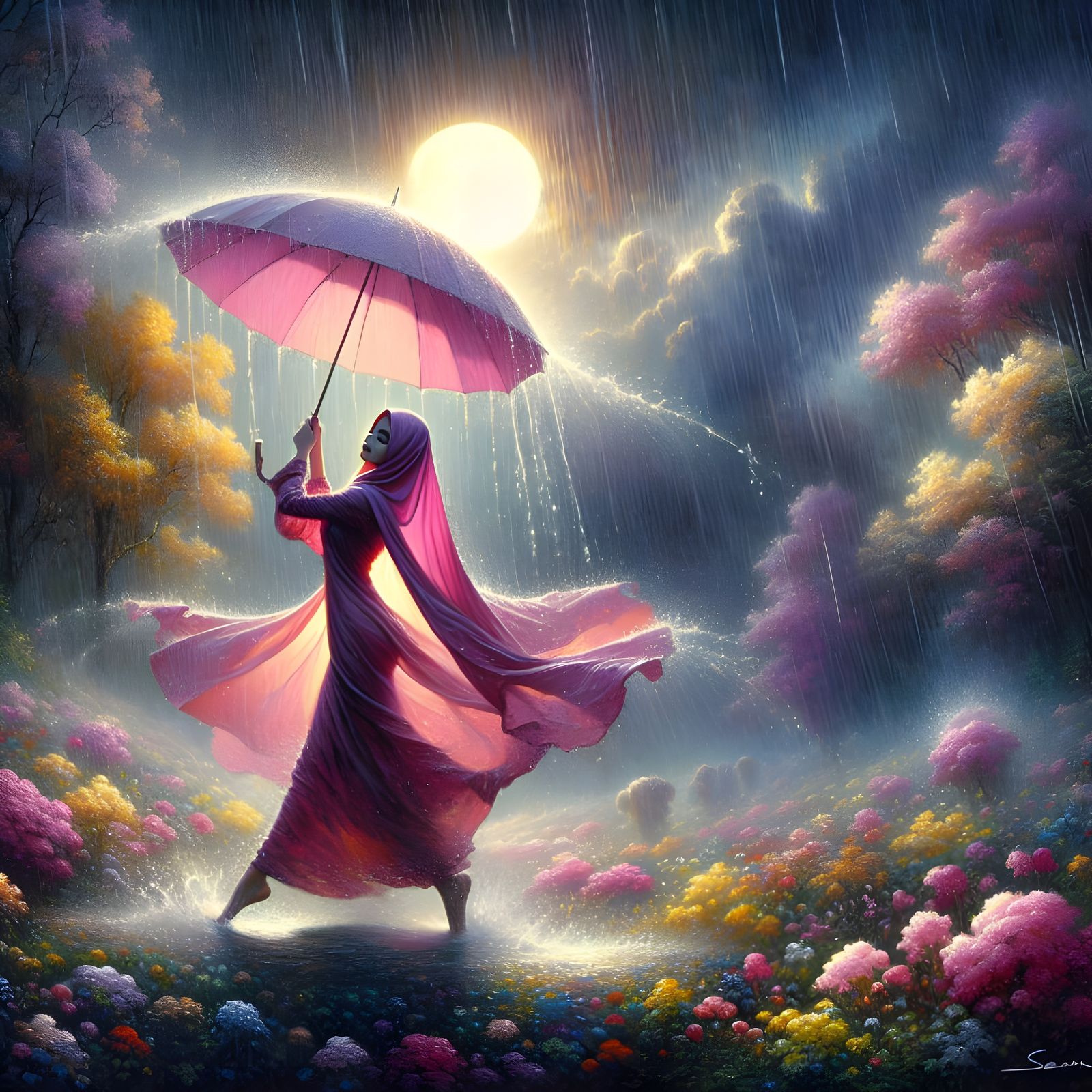 Dancing in a Whimsical Springtime Storm