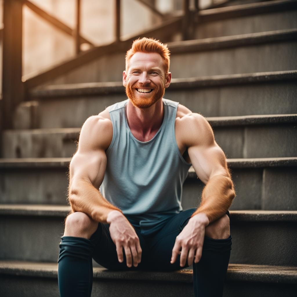 Smiling Ginger Man Captured with Professional Photography