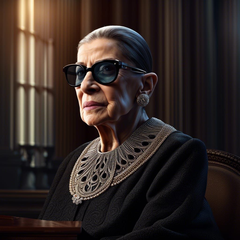 Ruth Bader Ginsburg Portrait in Digital Matte Painting