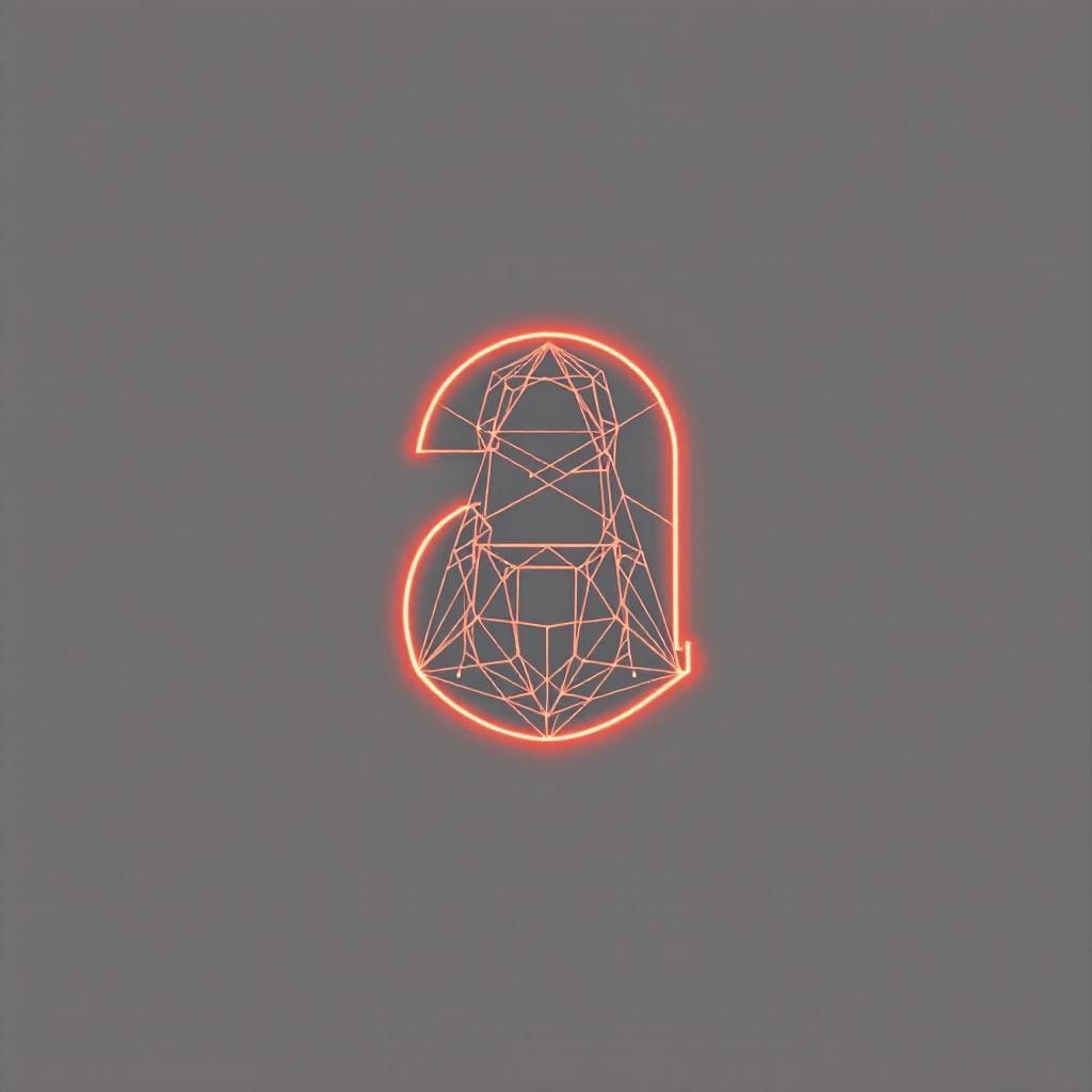 Elegant Urban Art Gallery Logo in Synthwave Style