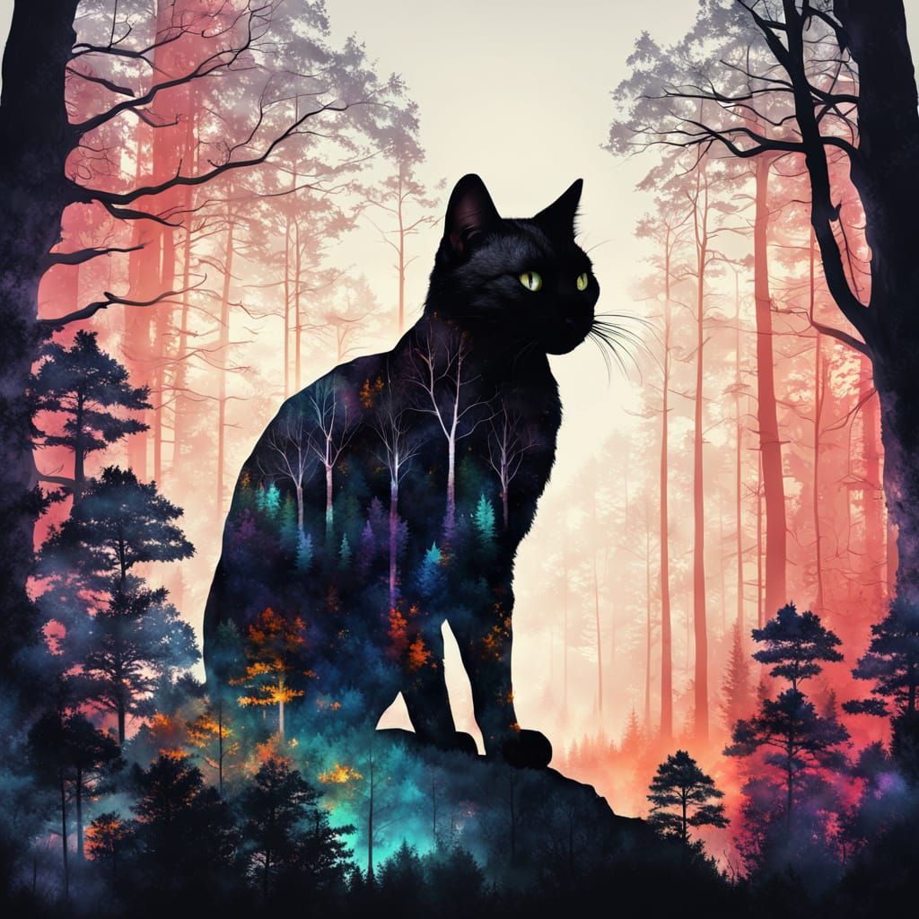 Double Exposure Art ( Cat )