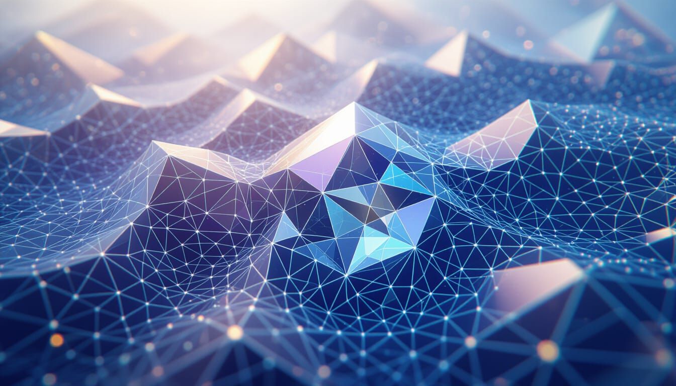 Refractive Crystal Mesh with Light Spectrum Filaments