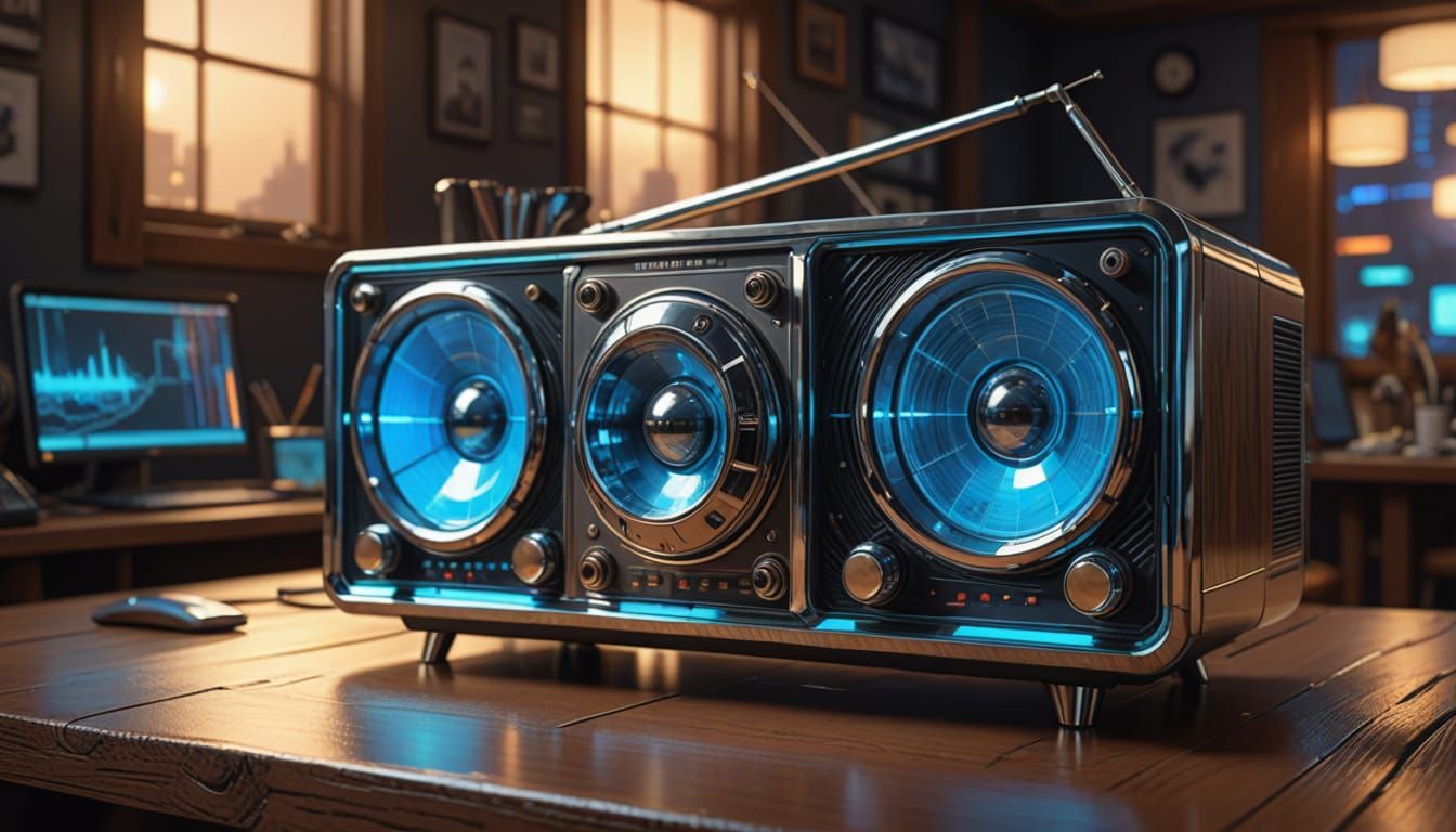 Futuristic Radio Blends Vintage and Tech