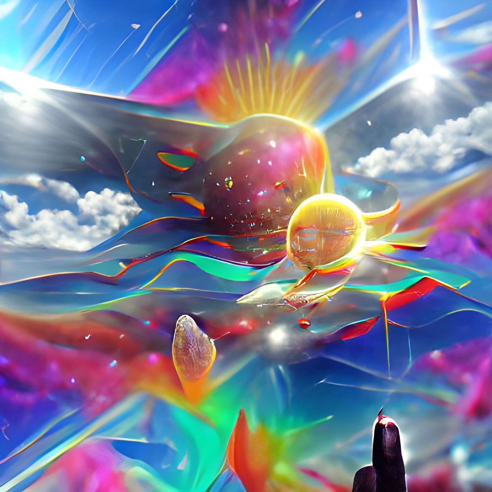 People Enjoying Sunny Day in Astral Illustration