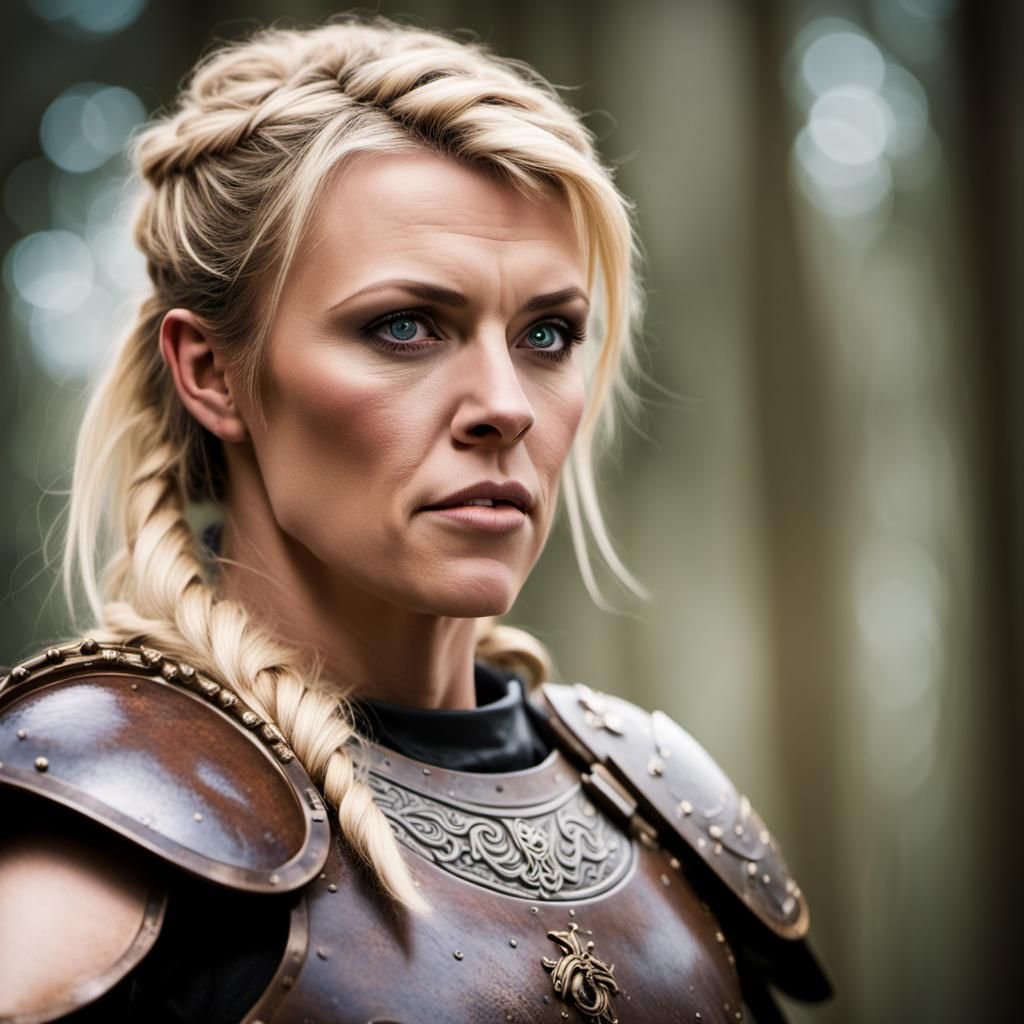 Amanda Tapping as blonde nordic female warrior, Professional...