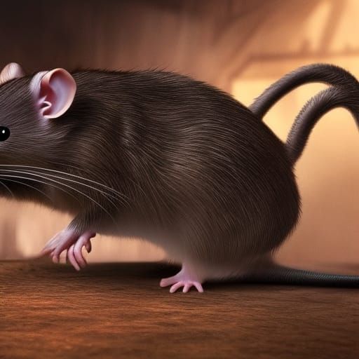 Epic Digital Painting of a Detailed Rat