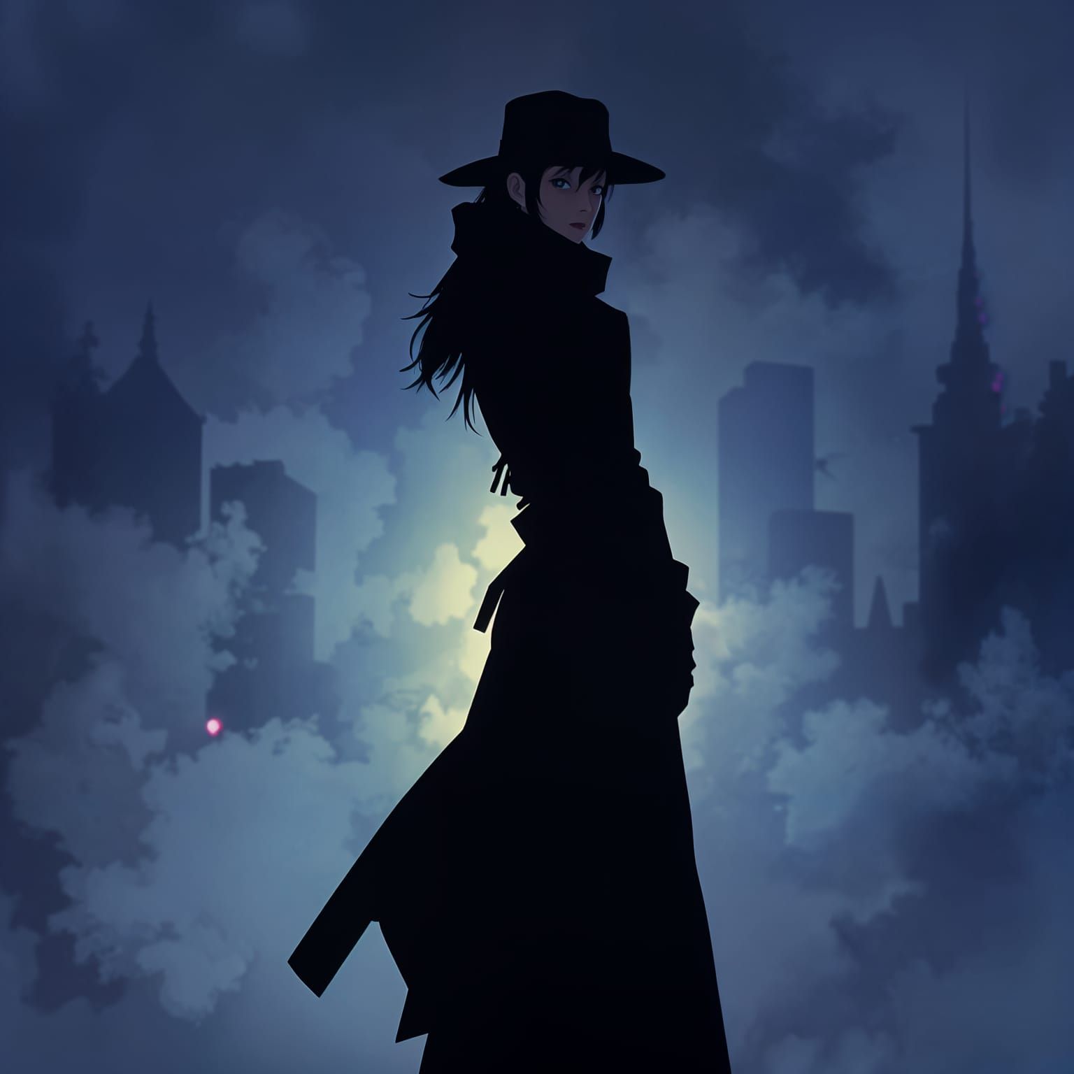 Film Noir Manga Cover in Expressionist Style