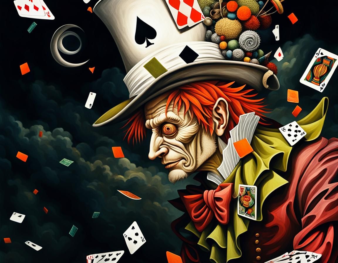 Mad Hatter in Surrealist Renaissance Portrait