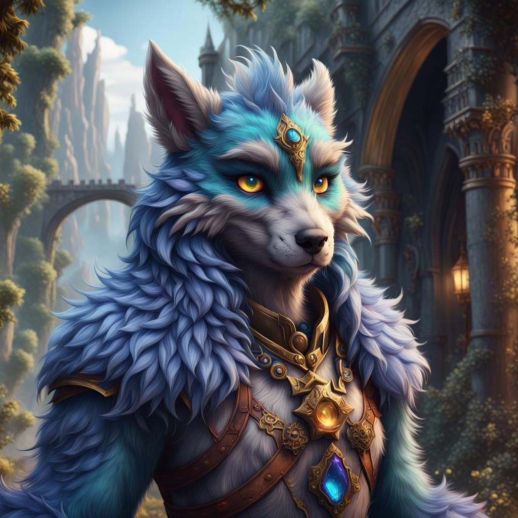 Detailed Furry Character in a Fantasy Concept Art