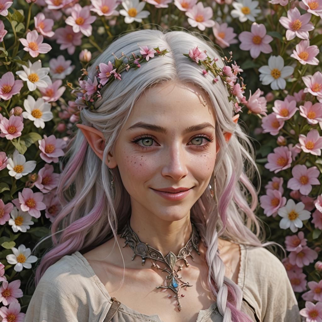 Beautiful Elven Woman in Medieval Tournament: 3D Render