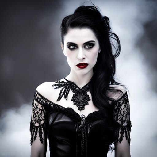 Goth Princess in Graffiti Splash Art Style