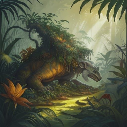 Whimsical Jungle Creatures in Vibrant Watercolor