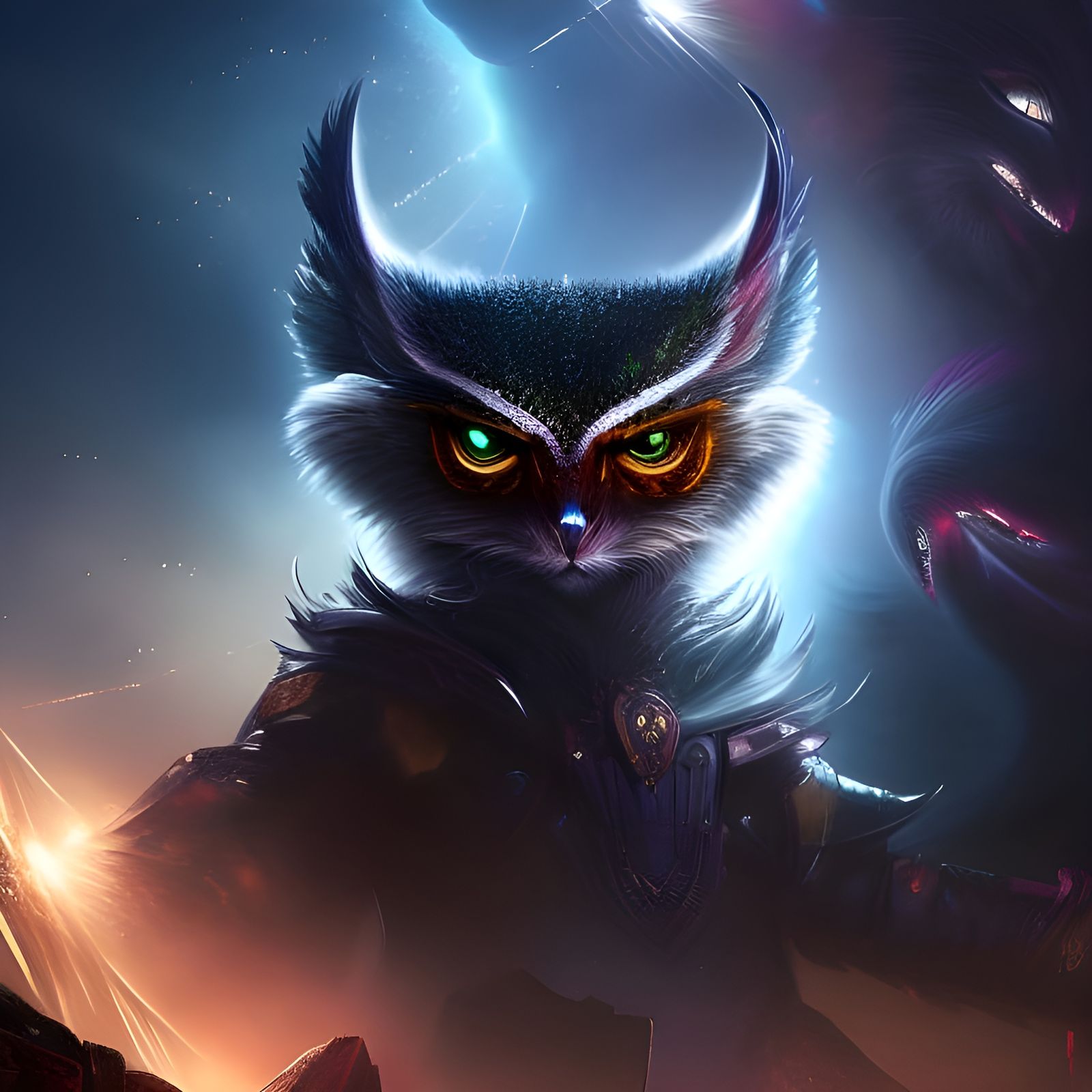 Iridescent Sparkling Eyes in Maximalist Style