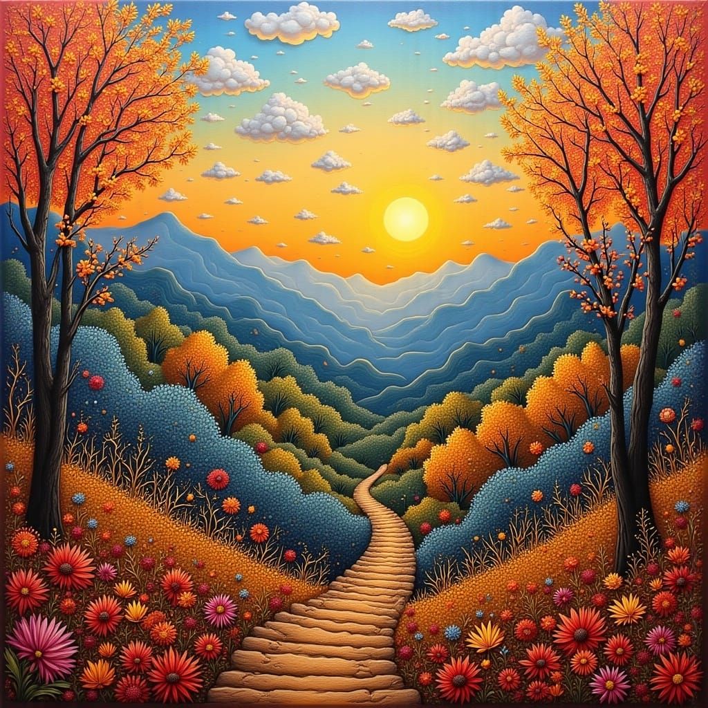 Autumn Landscape in Tranquil Style