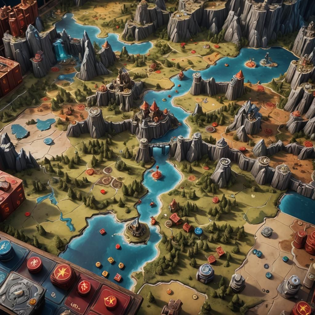 Detailed Matte Painting of Risk Board Game