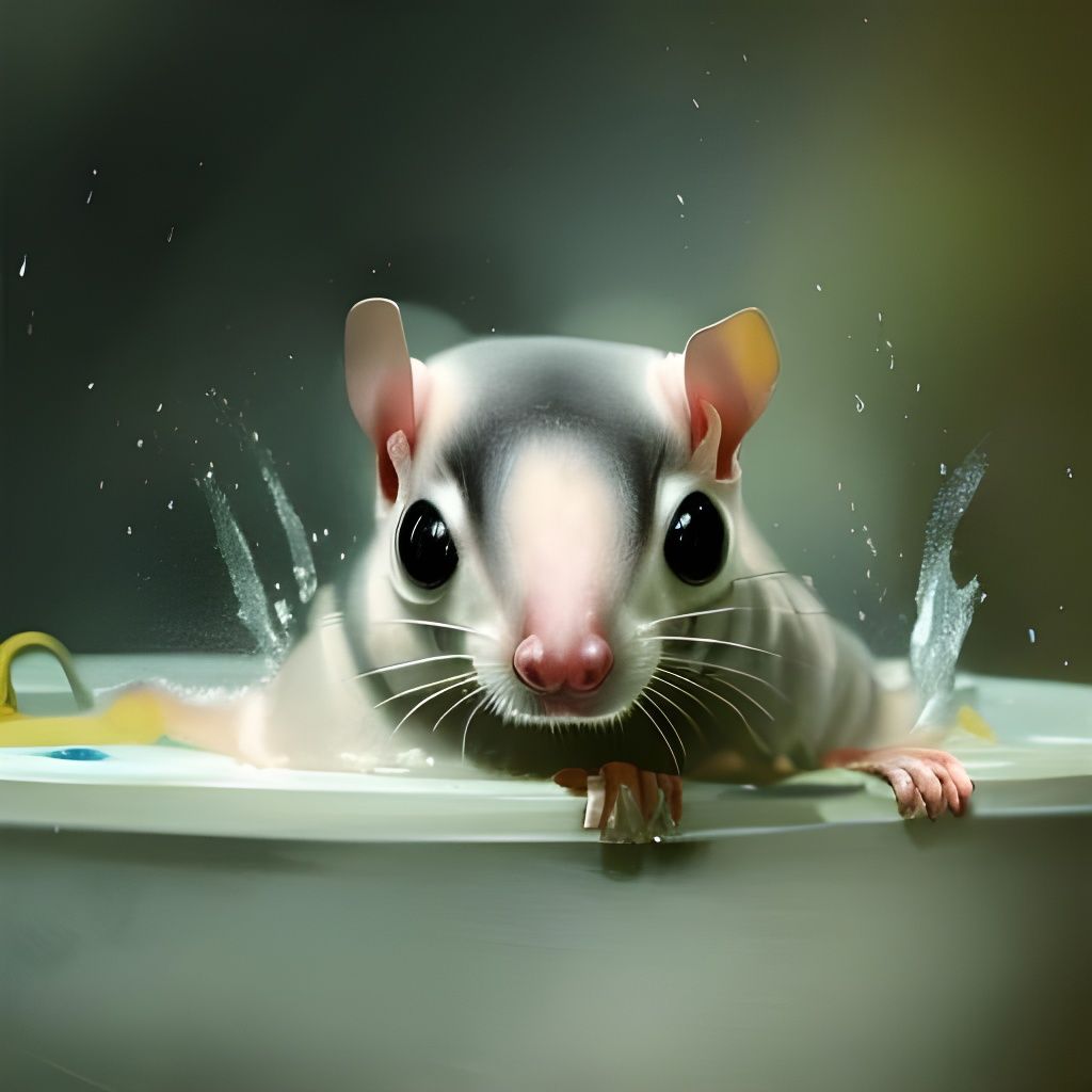 Sugar glider bath time 😍