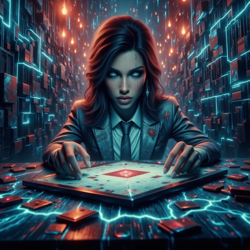 Monopoly Mogul Portrait in Dark Fantasy Style