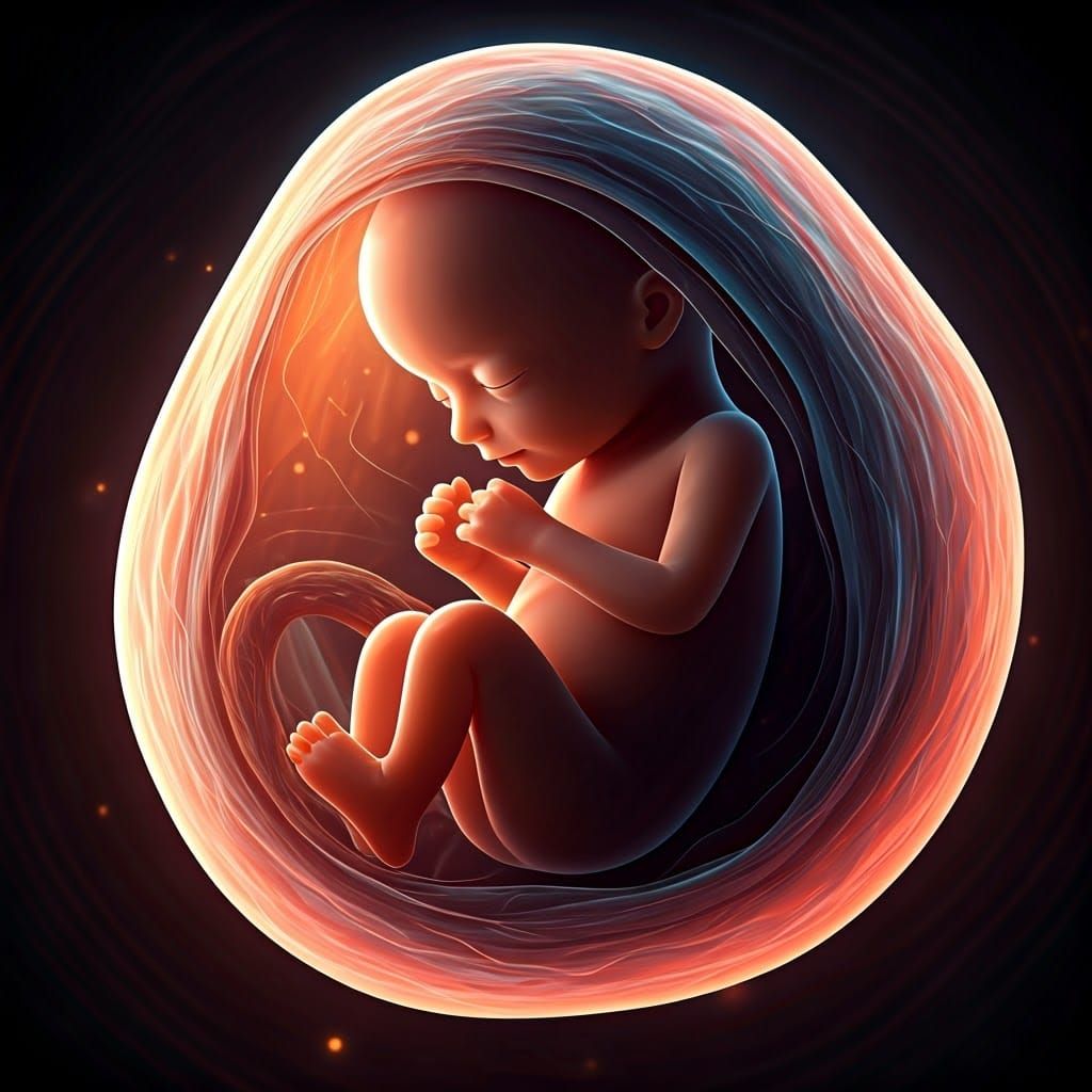 Surreal, Glowing Womb in Dreamlike Detail