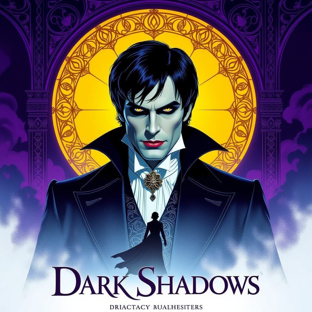 Dark Fantasy Movie Poster with Dynamic Lighting