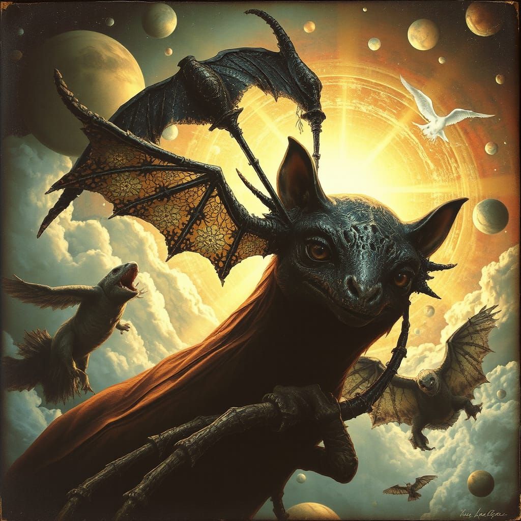 Surreal Visions of Grotesque Dreams in Cyberpunk Style