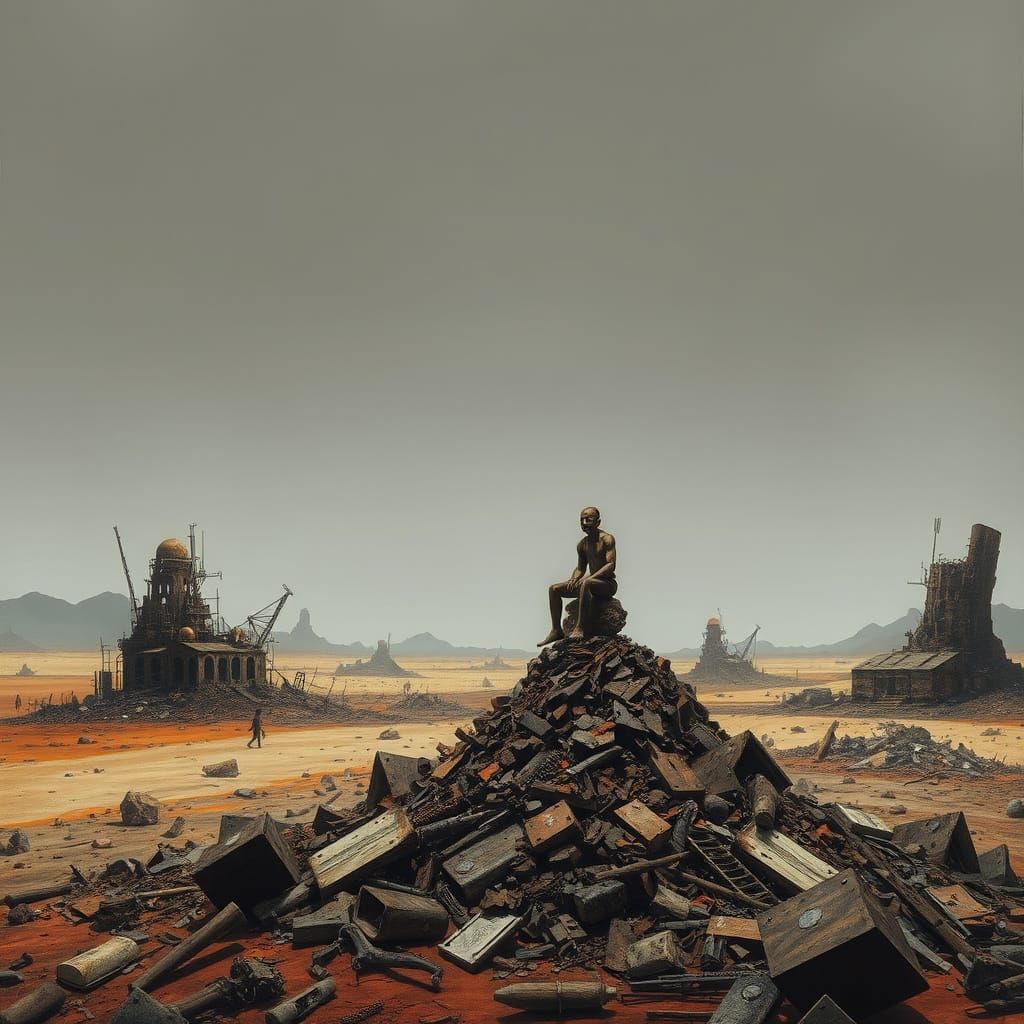Post-Apocalyptic Desolation in Vibrant, Dali-Inspired Colors