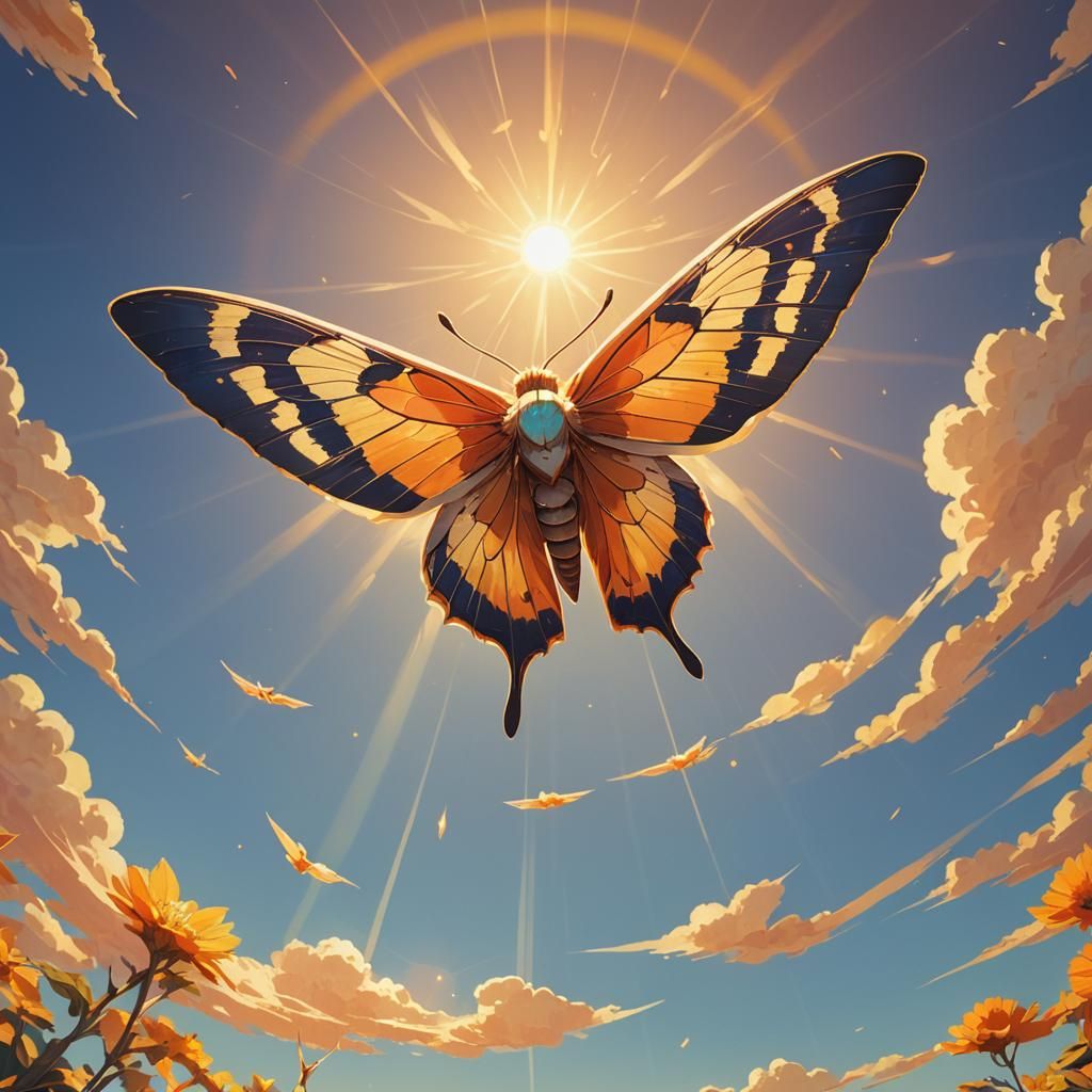 Moth to a Flame: Anime Style Digital Art