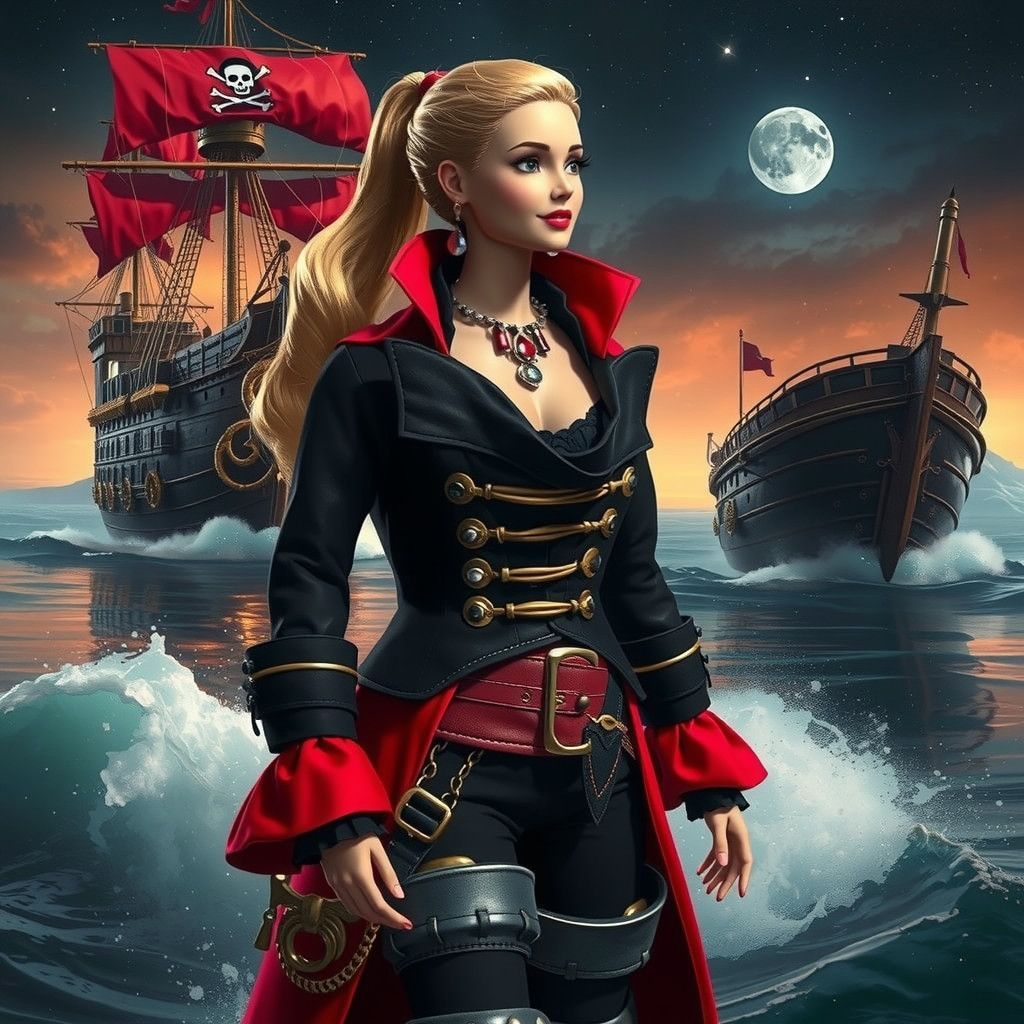 Barbie Pirate Diving Epic Cinematic Scene