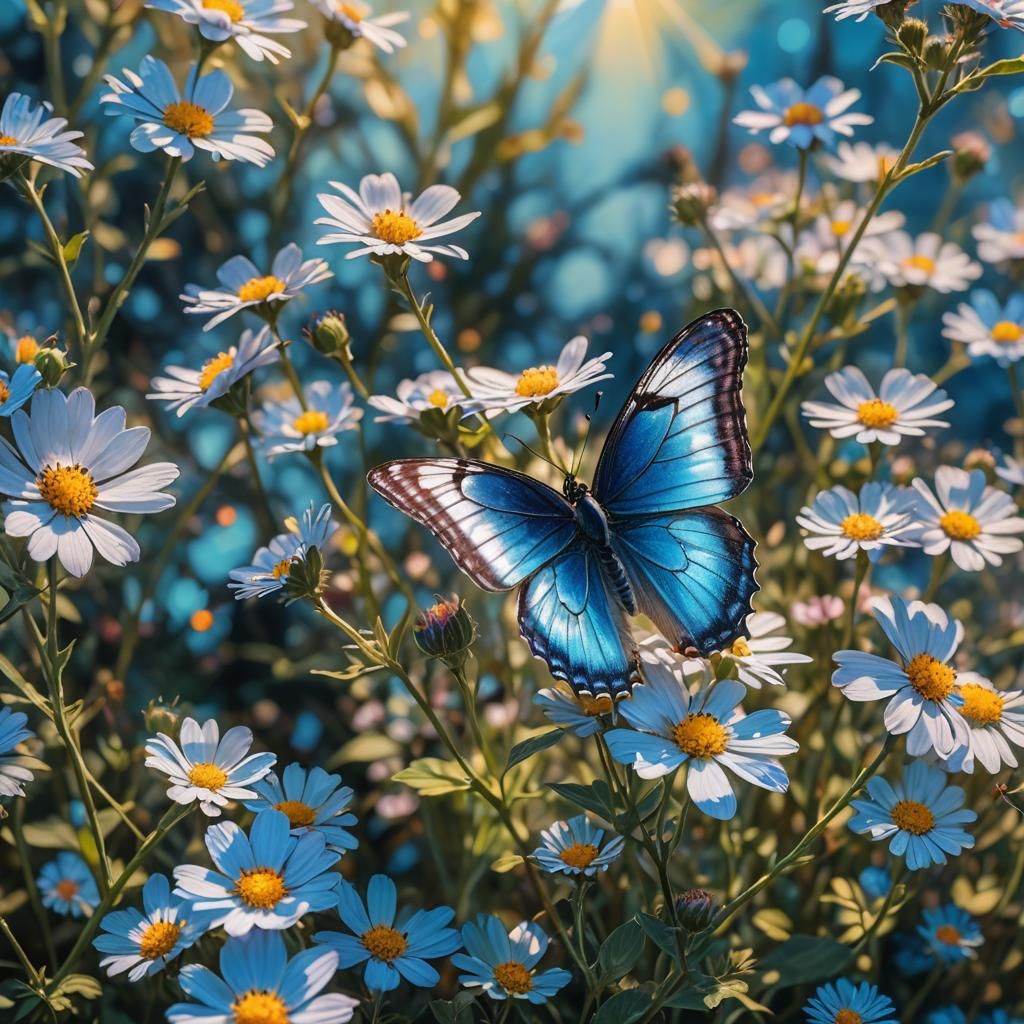 Butterfly's Impressionistic View: A Surreal Macro Photograph