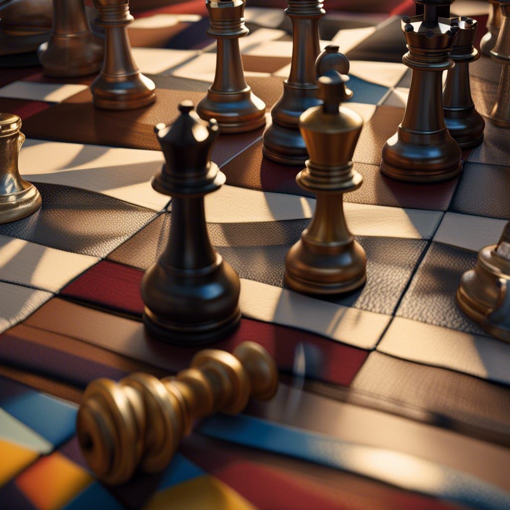 close view  cairo chess game tapestry , insane details, volu...