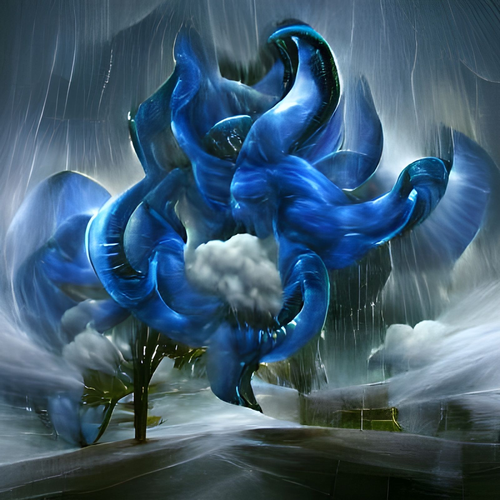Menacing Hydra Rising from the Swamp