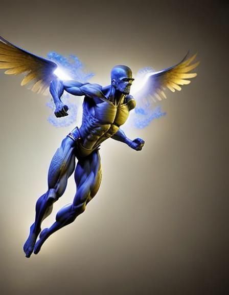 Hyperdetailed Superhuman Flight in Vivid Colors