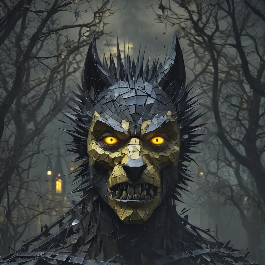 Werewolf in Mid-Transformation, Cubist Masterpiece