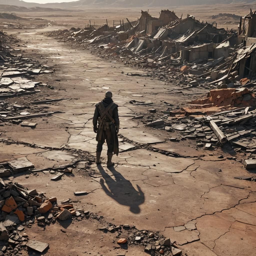 Barren Wasteland: Post-Apocalyptic Digital Art