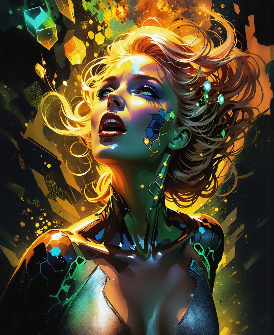 Ethereal Invisible Woman in 8K Comic Art