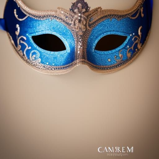 blue masquerade ball mask