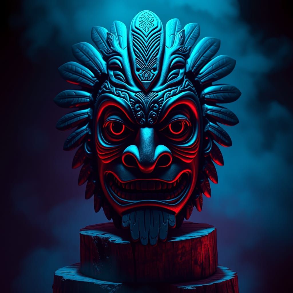 Cursed objects Maori warrior masks