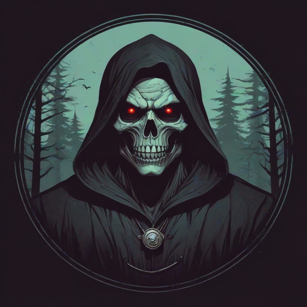 Grimdark World in Retro Illustration Style