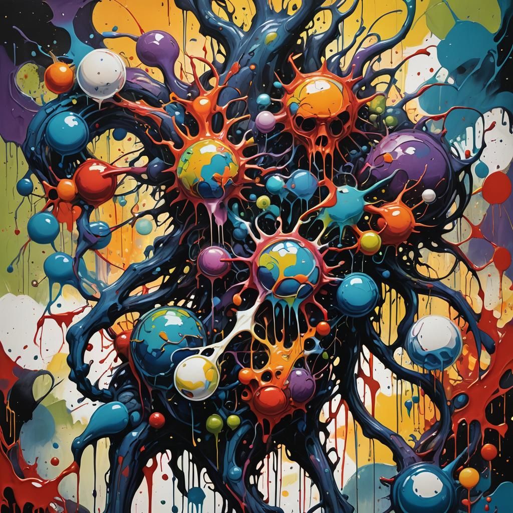 Surreal Fusion of Human and Beast Forms