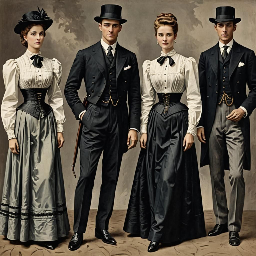 Vintage Fashion: Women's Corsets and Men's Trousers