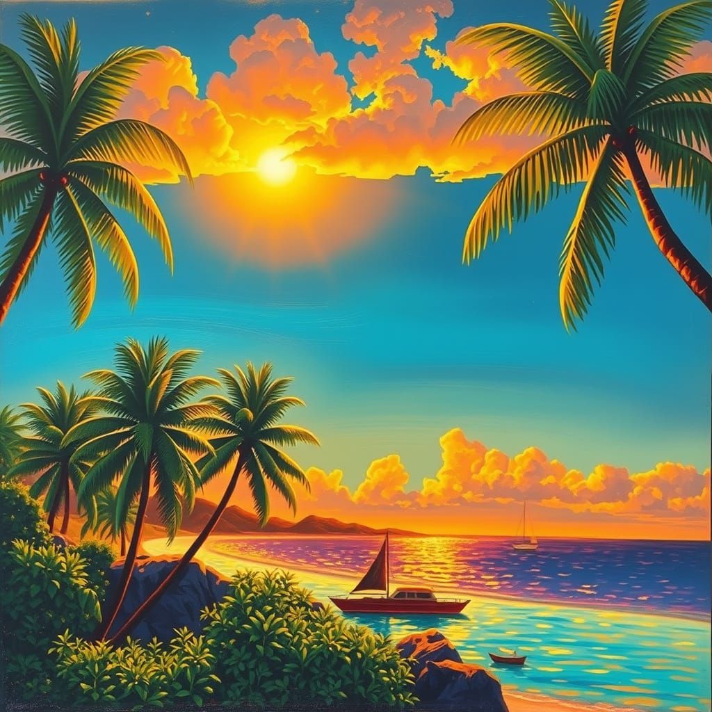 Tropical Sunset in St George's Grenada