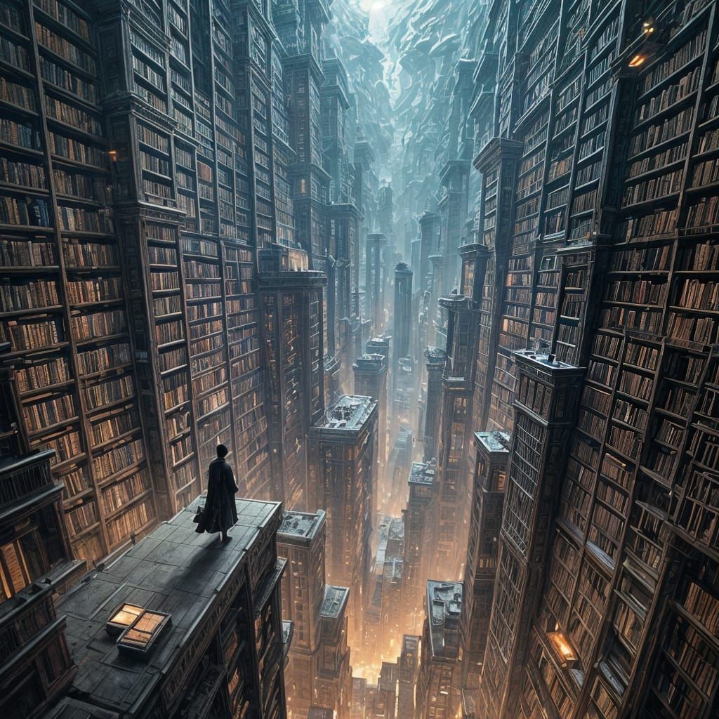 Infinite Library: Dark Fantasy Concept Art