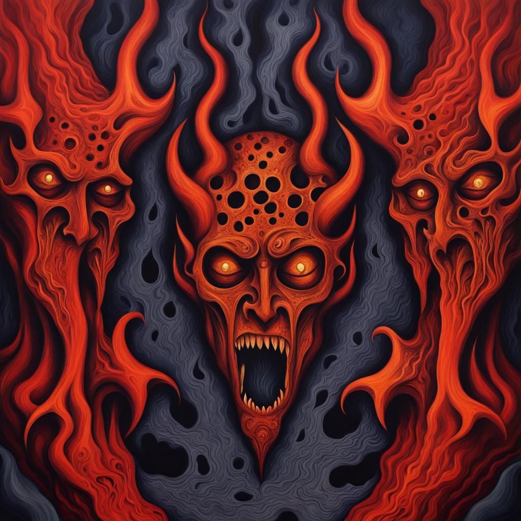 Demons in Hell: Abstract Art of the Mind