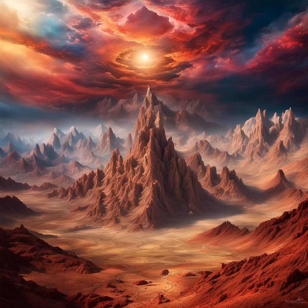 Angels in Deserts: A Detailed Matte Painting