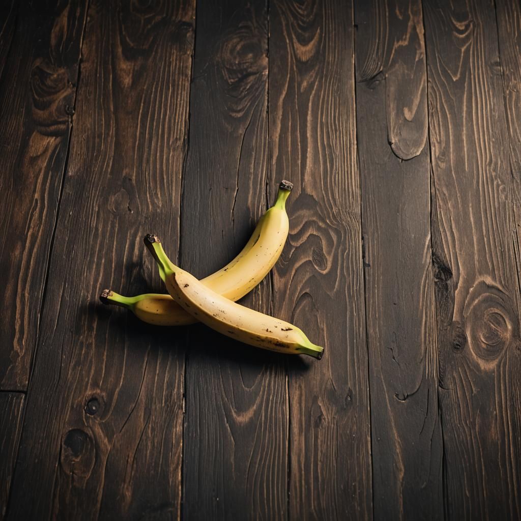 Moody Macro Photo of Banana with Golden Hour Glow