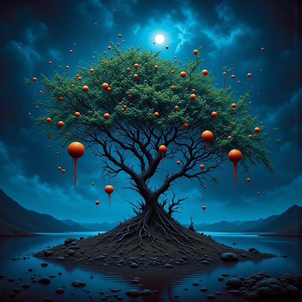 Island of Dolls at Night: Photorealistic Horror