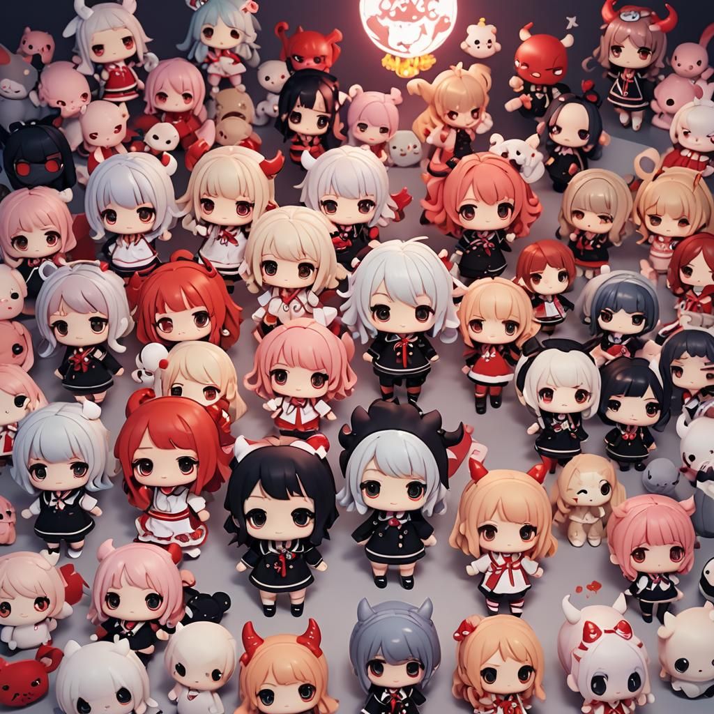 Cute Chibi Dolls in Satan's After School Club